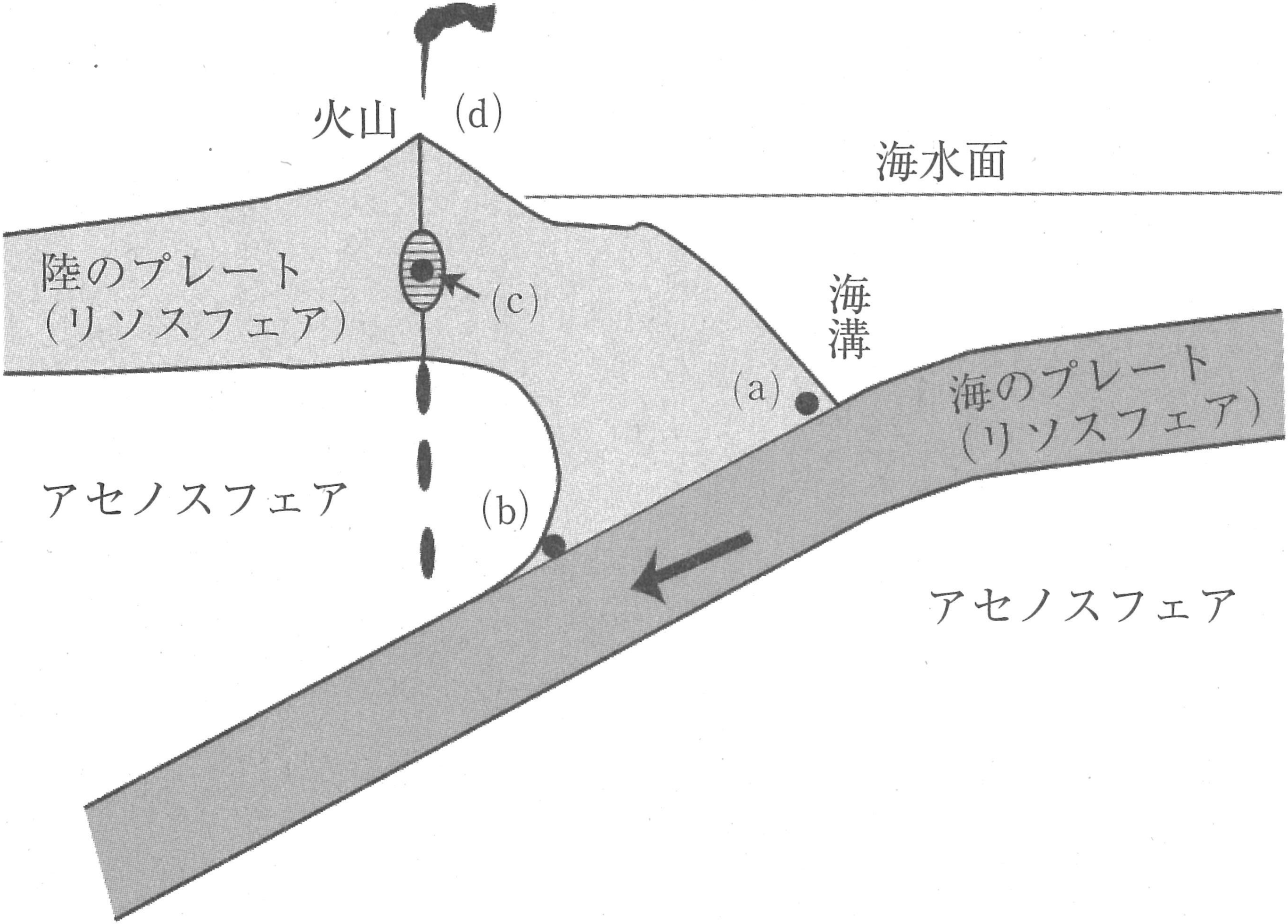 図2　沈み込み帯の断面図
