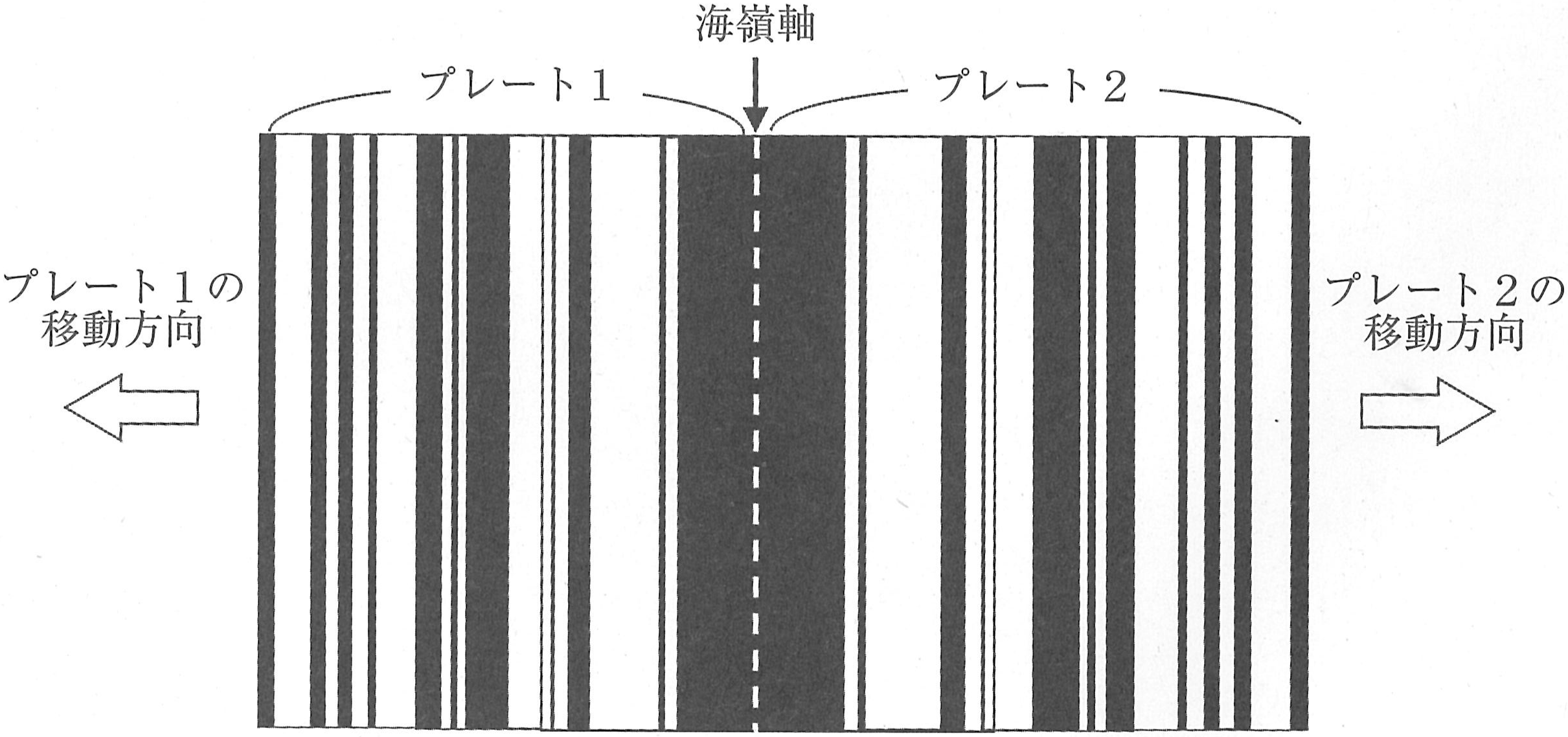図4　海嶺付近の磁気異常分布
