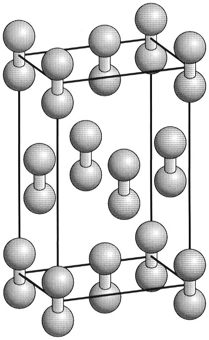 図1—3　酸素分子結晶の構造