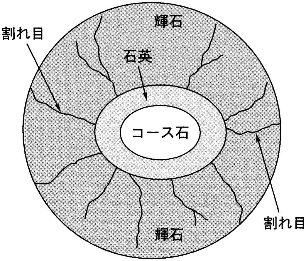 図3—2　コース石を含んだ薄片の模式的スケッチ